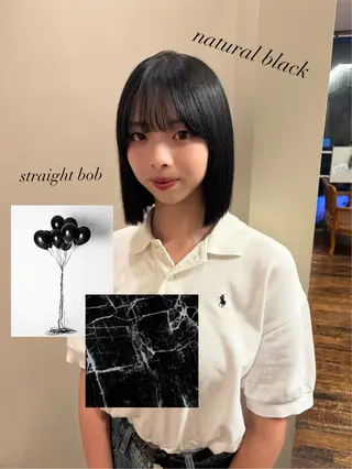 ミディアム 【美ボブ. カラー】midoのヘアスタイル