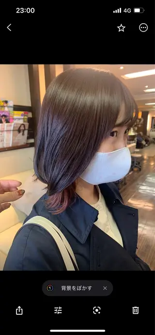 ミディアム 高松 歩のヘアスタイル