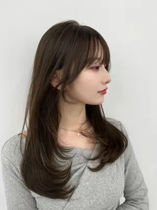 ロング レイヤーカット顔周り /アレンジ伊藤彪真のヘアスタイル