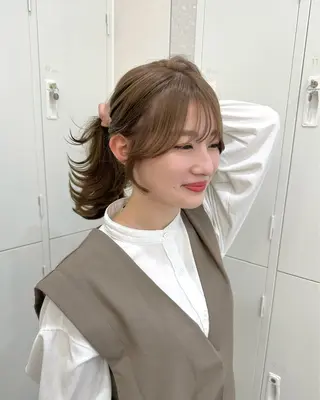 ミディアム 山本 紗代のヘアスタイル