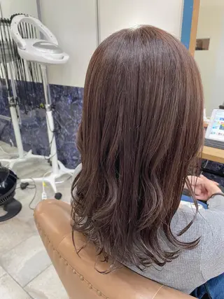 セミロング カラー ヘアアレンジ 🍒透明感カラー/ 艶カラー/さくら🍒のヘアスタイル