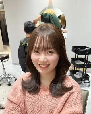 セミロング カラー ヘアアレンジ topstylist 芳賀みなみのヘアスタイル