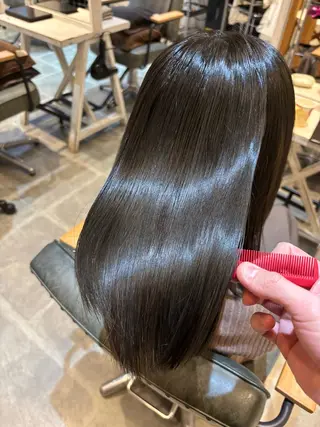 ミディアム ⭐️縮毛矯正⭐️ 髪質改善特化⭐️海のヘアスタイル