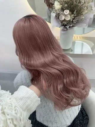 ロング カラー Rio🎀ブリーチ なし透明感♡顔周り♡のヘアスタイル