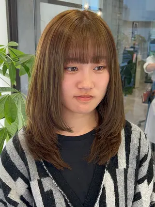 ミディアム カラー 🌞レイヤー×カラー 前川那津美🌞のヘアスタイル