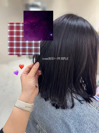 ミディアム 縮毛矯正/艶カラー asuka🫧のヘアスタイル