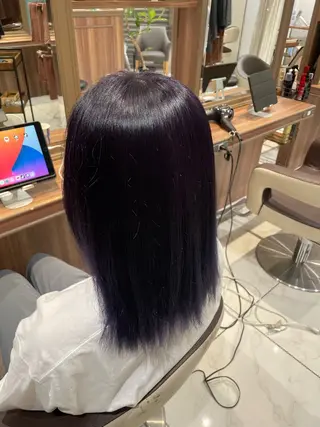 セミロング カラー ヘアアレンジ レイヤー/顔まわり/ 増子 美沙希🍀🫧のヘアスタイル