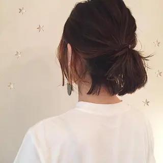 ショート ヘアアレンジ 市川 千夏のヘアスタイル