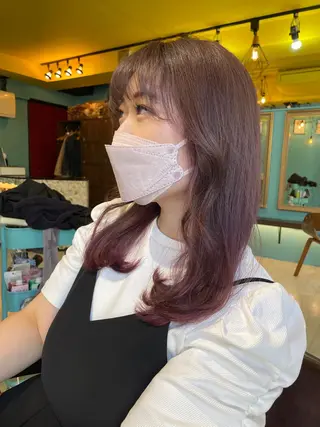 ロング カラー 末石 智のヘアスタイル