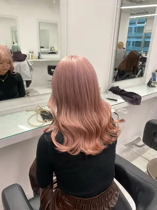 ロング カラー ヘアアレンジ ウルフカット×ハイ トーン職人🤍ゆうひのヘアスタイル