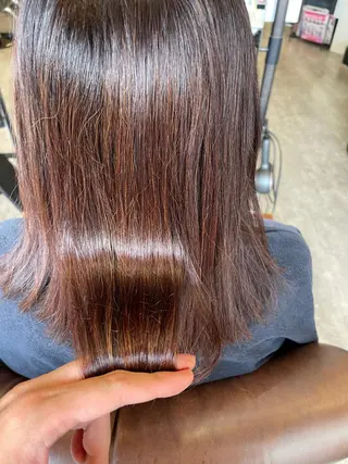ミディアム くせ毛カット終着点 カワサキトオル溝の口のヘアスタイル