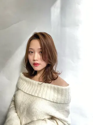 セミロング 平田 勘吉のヘアスタイル