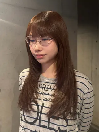 ロング カラー だいち/ブリーチ/ レイヤーカットのヘアスタイル