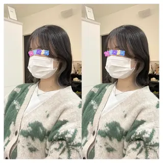 ミディアム カラー 村山 茉衣のヘアスタイル