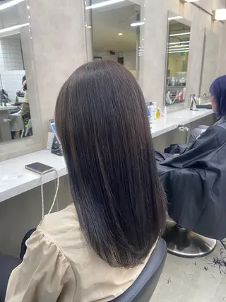 セミロング カラー ヘアアレンジ Over hair_ misakiのヘアスタイル