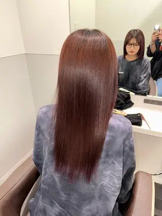 セミロング カラー 美髪特化✨ 伊織✨縮毛矯正✨のヘアスタイル