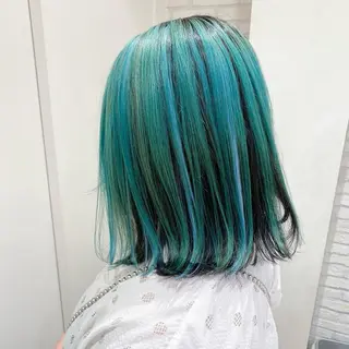 ミディアム カラー 横浜/デザインカラー 個性派ヘアメ/まこのヘアスタイル