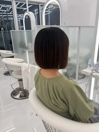 ショート カラー 🫧ボブカットモデル 韓国透明感カラー🫧のヘアスタイル