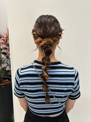 ヘアアレンジ 透明感カラー k-twoういのヘアスタイル