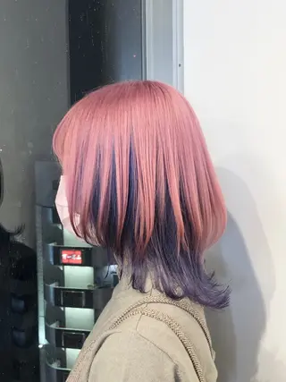 ミディアム カラー ヘアアレンジ ｲﾝﾅｰｶﾗｰ屋さん 🫧伊藤拓実のヘアスタイル