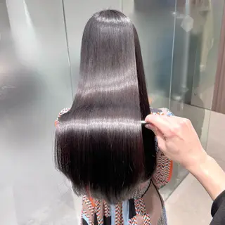 ロング カラー 癖毛救済✂️ボブ /髪質改善ストレートのヘアスタイル