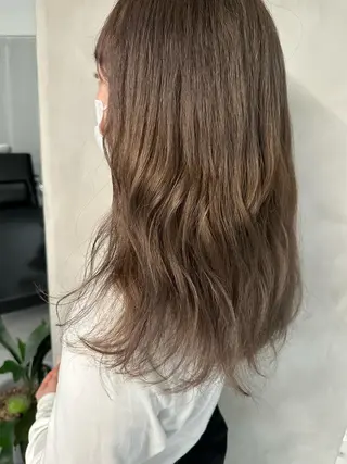 ロング カラー ヘアアレンジ オリーブ透明感カラー 表参道/MIKUのヘアスタイル