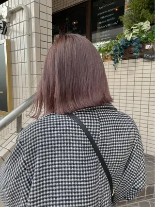 ミディアム カラー 仙田 遥のヘアスタイル