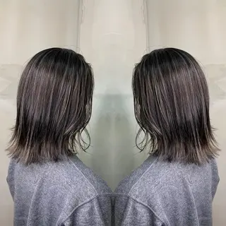ミディアム カラー レイヤーカット/ 艶カラー/RYOMAのヘアスタイル