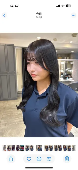 ロング 海外風ヘア 野田光也のヘアスタイル