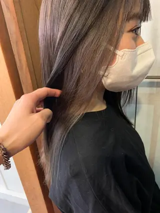 セミロング 艶髪color💎髪 質改善ストレート大吉のヘアスタイル