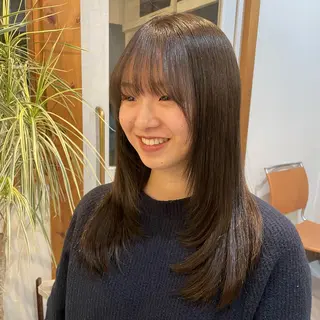 セミロング カラー こいけ みきののヘアスタイル