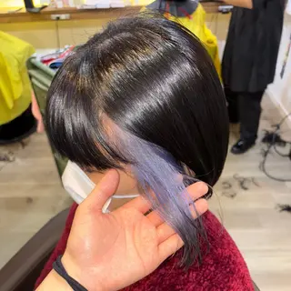 ミディアム 🎀ハイトーン/ 艶カラー/夕月🎀のヘアスタイル