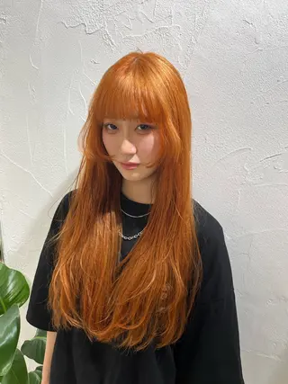 ロング カラー レイヤーカット/ブラ ウンカラー/河野凜のヘアスタイル