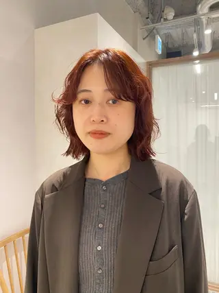 ミディアム カラー 砂原 ひよりのヘアスタイル