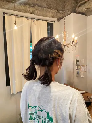 ミディアム レイヤーカット/ ダブルカラーサクライのヘアスタイル