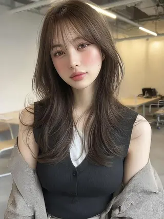 セミロング 🎀透明感カラー/ yuka🎀のヘアスタイル