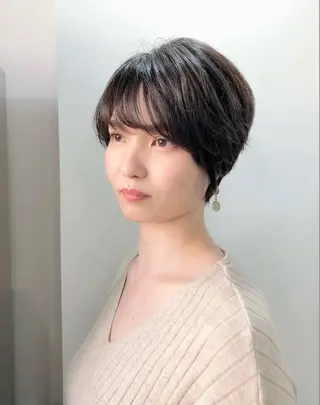 ショート カラー 🩵縮毛矯正 髪質 改善 美髪🩵のヘアスタイル