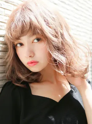 セミロング カラー パーマ ヘアアレンジ メンズ 神山 昌子のヘアスタイル