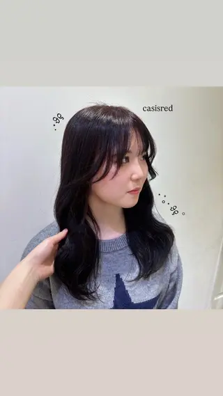 カラー 🇰🇷韓国レイヤー 多幸感メイク🤍のヘアスタイル