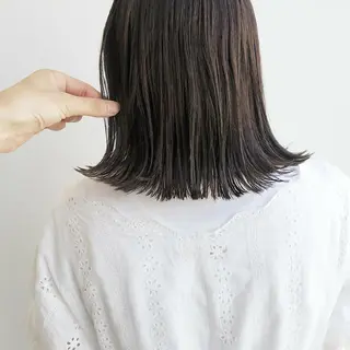 ミディアム カラー ヘアアレンジ パーマ iplus まつげ、眉毛、耳つぼのマツエク・マツパデザイン