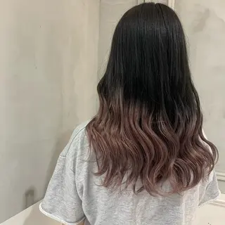 ロング オリーブ カラー✨有坂映哉のヘアスタイル