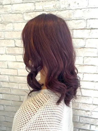 セミロング カラー 💙mai🫧 縮毛矯正・ハイライトのヘアスタイル