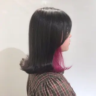 ミディアム カラー ヘアアレンジ 柔らか垢抜けｶﾗｰと ｶｯﾄ🫧ASUKAのヘアスタイル