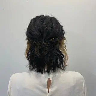 ミディアム ヘアアレンジ エクステモデル募集 💗大阪梅田/川上のヘアスタイル