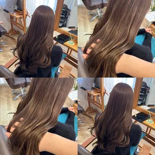 ロング カラー RINNO🌷透明感 カラー/縮毛矯正のヘアスタイル