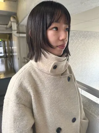 カラー ブリーチカラー🎀 韓国風/寺門美優のヘアスタイル