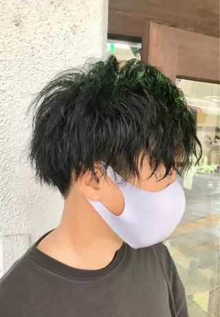 パーマ メンズ ダブルスキルエクステ /羽エクステ白石宇由のヘアスタイル