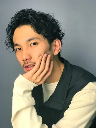 ショート パーマ メンズ 縮毛矯正×髪質改善 店長　DAITOのヘアスタイル