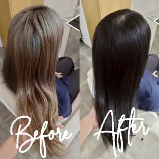 ロング ヘアアレンジ カラー かわい ゆうな 髪質改善/縮毛矯正のヘアスタイル