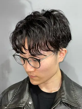パーマ メンズ ボブモデル募集/ 青木亮太郎のヘアスタイル